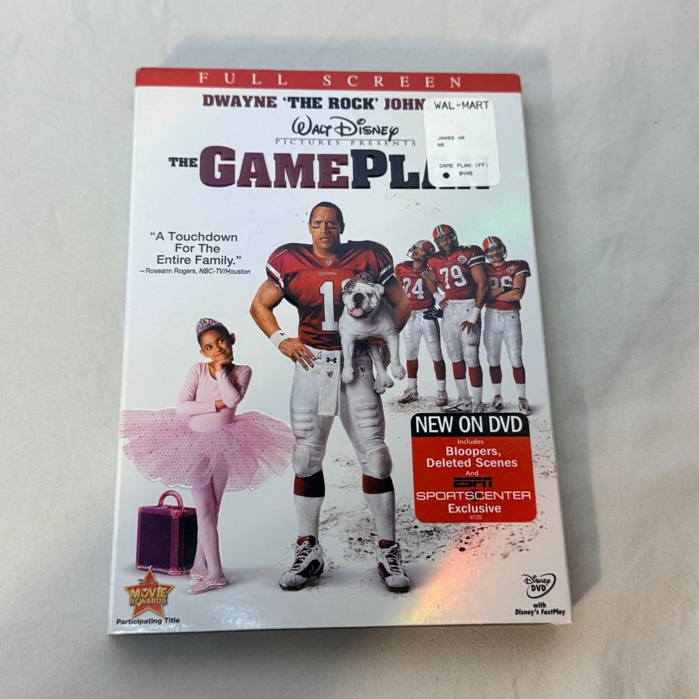 The Game Plan DVD Dwayne The Rock Johnson Disney Full Screen with Slipcover